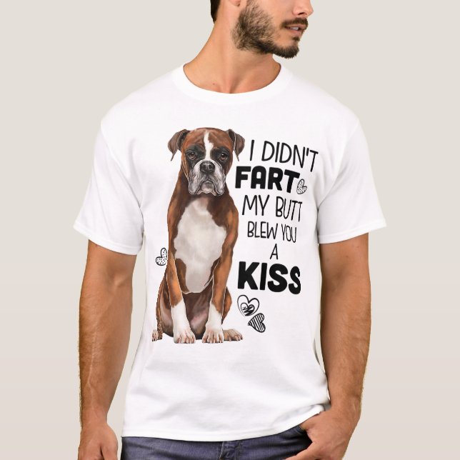 Camiseta Cão-boxeiro Engraçado para Cachorro Mãe Pai Cachor (Frente)