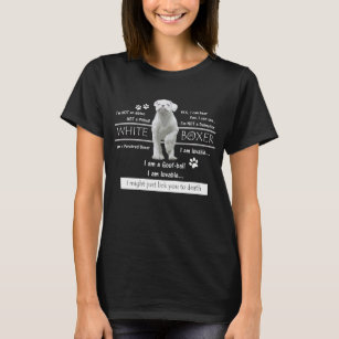 Camiseta Cão branco do pugilista do divertimento