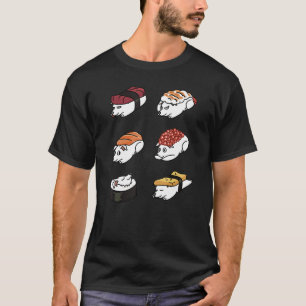 Camiseta Cão Branco Sushi Japonês