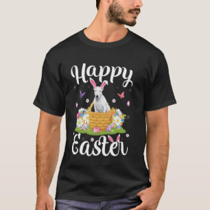 Camiseta Cão Bull Terrier Feliz Caça ao Ovo de Páscoa Orelh