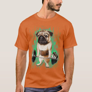 Camiseta Cão Cachorro Chove com Bar de Cachorro Barbell