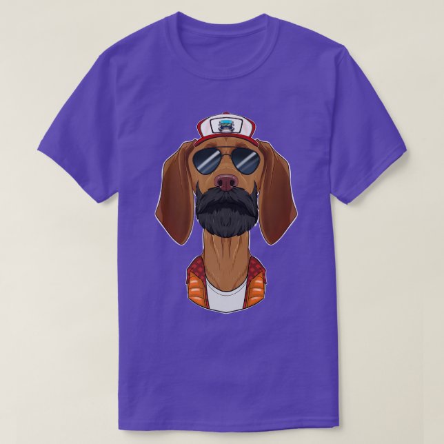 Camiseta Cão-caminhoneiro I Motorista Vizsla (Frente do Design)
