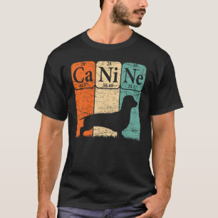 Camiseta Cão Cão Cachorro Elementos Periódicos de Mesa Cão 