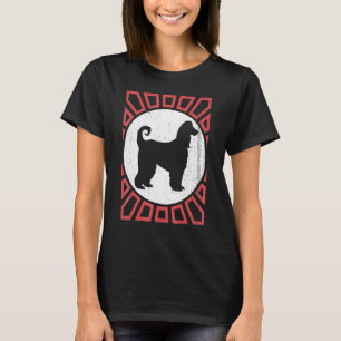 Camiseta Cão-Cão-Cão-Cão-Afegão Retro Vintage