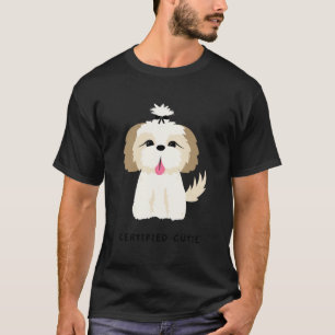 Camiseta Cão Certified Shih Tzu Cutie