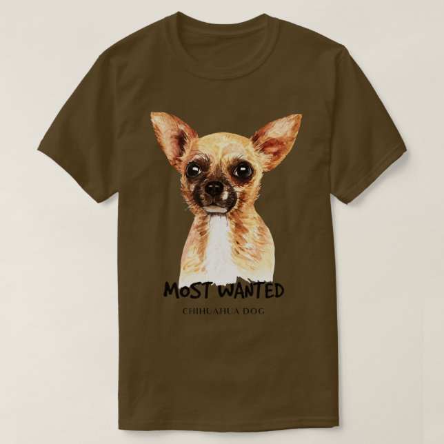 Camiseta Cão chihuahua mais procurado (Frente do Design)