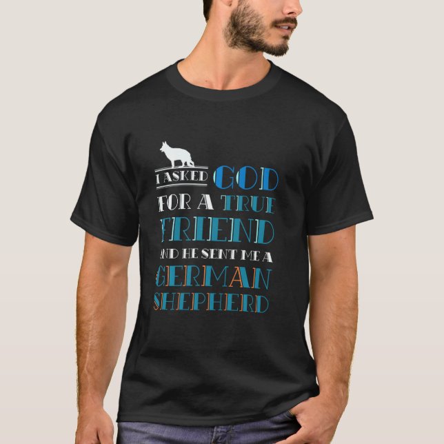 Camiseta Cão Christian Jesus German shepherd (Frente)
