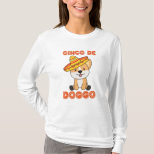 Camiseta Cão Cinco De Doggo Mexicano Sombrero Corgi