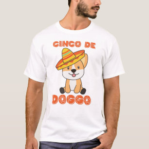 Camiseta Cão Cinco De Doggo Mexicano Sombrero Corgi