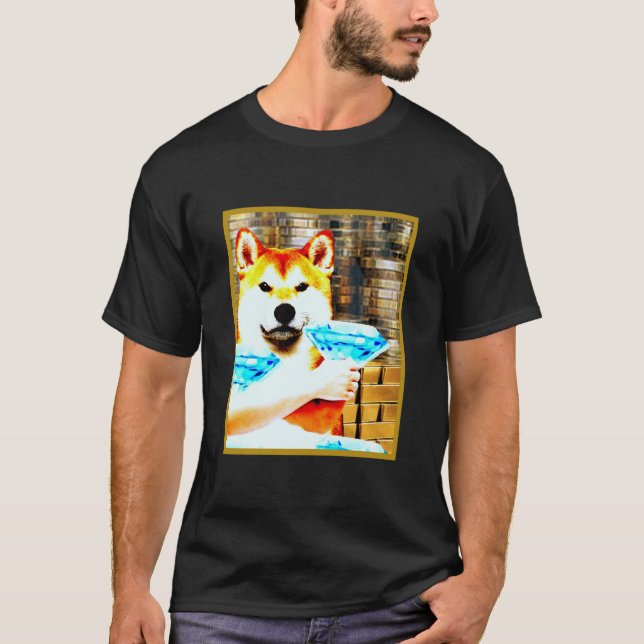 Camiseta Cão com punhos de diamante (Frente)