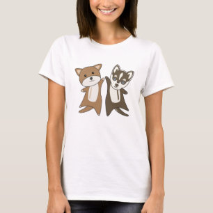 Camiseta Cão Com Rouco De Animais De Corte Amigo De Cão