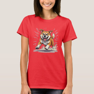 Camiseta Cão Correndo Feroz – Ilustração de Poder & Movimen