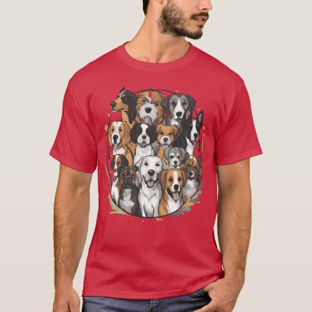 Camiseta Cão cria amigo engraçado (Frente)