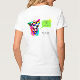 Camiseta Cão Cuidador de Cães Arco-Íris Negrito Pet Sitter