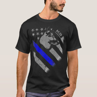 Camiseta cão da polícia que cuida do k9