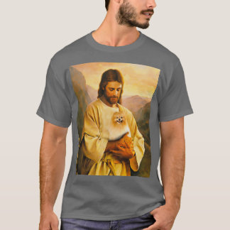 Camiseta cão da pomerânia e amante do jesus