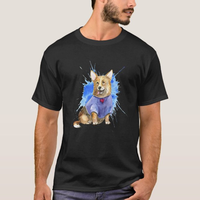 Camiseta Cão da Raça Welsh Corgi Pembroke (Frente)
