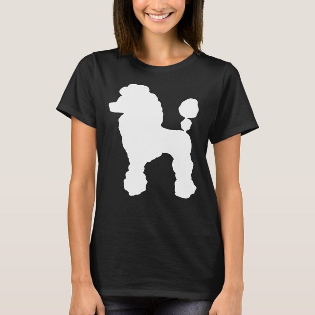 Camiseta cão-da-seda-poodle cria roupa de poodle (Frente)