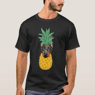 Camiseta Cão de Abacaxi Doberman Pinscher