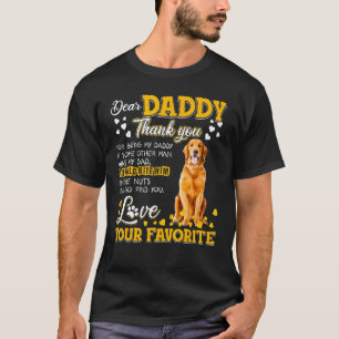 Camiseta Cão de Água Dourado Querido Papai Obrigado Por Ser