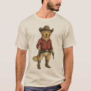 Camiseta Cão de Água Golden Outlaw Cowboy – Western Vintage