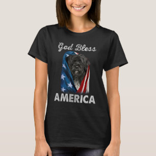 Camiseta Cão de Água Português Cão Americano Bandeira 4°