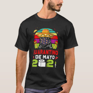 Camiseta Cão-de-Água Português Face Máscara Quarantino Cinc