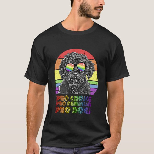 Camiseta Cão de Água Português Pro Escolha Pro Feminismo Pr (Frente)