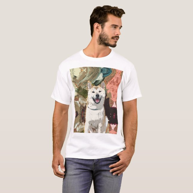 Camiseta Cão de Akita Inu (Frente Completa)