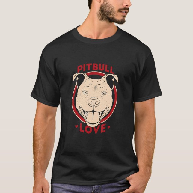 Camiseta Cão de Amor Pitbull (Frente)