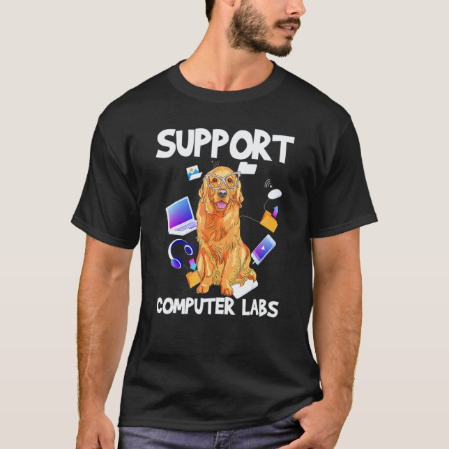 Camiseta Cão de Apoio a Professores Golden Retrievers (Frente)