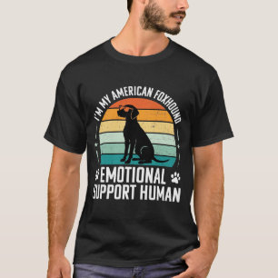 Camiseta Cão de Apoio Emocional Humano Foxhound Americano