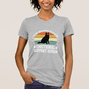 Camiseta Cão de Apoio Emocional Humano Pastor Boêmio