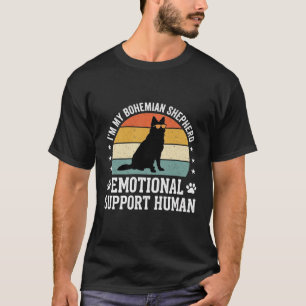 Camiseta Cão de Apoio Emocional Humano Pastor Boêmio