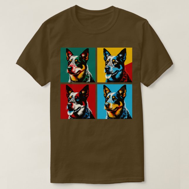 Camiseta Cão-de-Arte Australiano (Frente do Design)