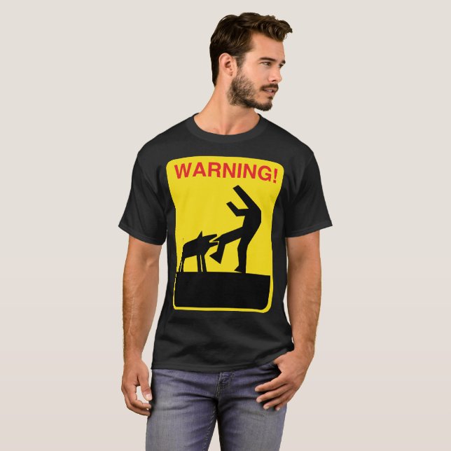 Camiseta cão de aviso (Frente Completa)