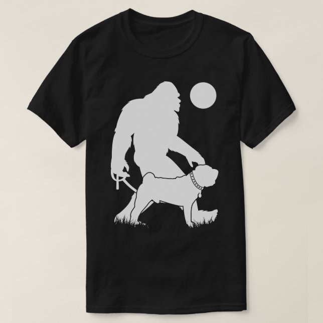 Camiseta Cão-de-bico chinês andando (Frente do Design)