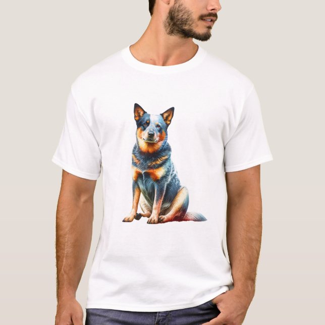 Camiseta Cão de Bovinos Australiano (Frente)
