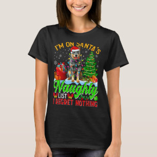 Camiseta Cão De Bovinos Australiano De Xmas No Fundão De Pa