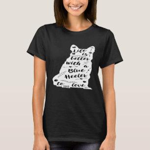 Camiseta Cão De Bovinos Australiano Para Cachorro Azul