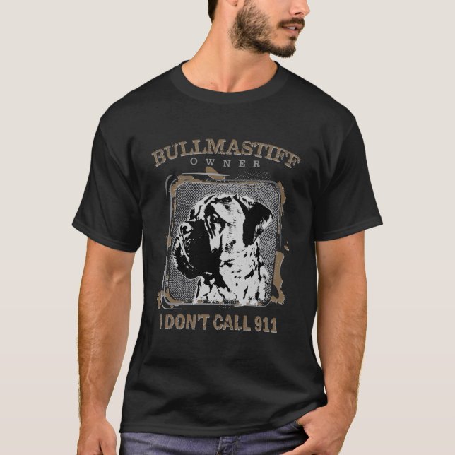 Camiseta Cão de Bullmastiff (Frente)