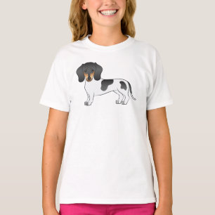 Camiseta Cão de Cartografia de Cabelo Curto Preto e Curto