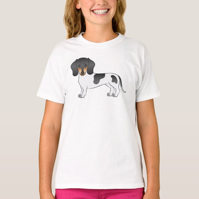 Camiseta Cão de Cartografia de Cabelo Curto Preto e Curto (Frente)