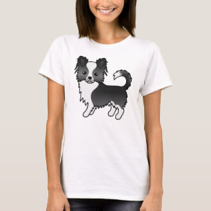 Camiseta Cão-De-Cartografia De Casaco Chihuahua, Branco E P