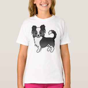 Camiseta Cão-De-Cartografia De Casaco Chihuahua, Branco E P