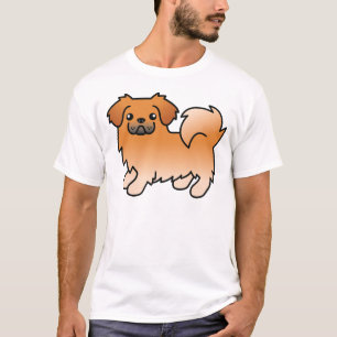 Camiseta Cão de Cartoon Vermelho Tibetano - espanhol espanh