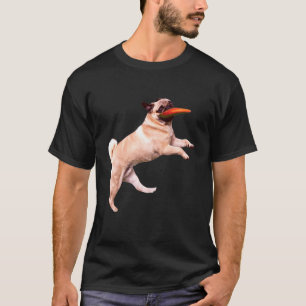 Camiseta Cão de colo gráfico de frisbee Pug estampa cachorr