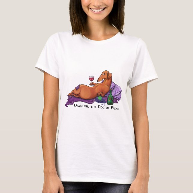 Camiseta Cão de Dacchus do vinho (Frente)