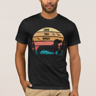Camiseta Cão de Dachshund Retro Vintage