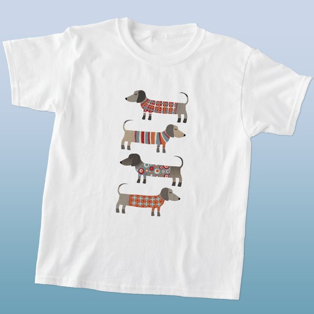 Camiseta Cão de Enchimento (Fun Dachshund Wiener Sausage Dog kids t-shirt)
